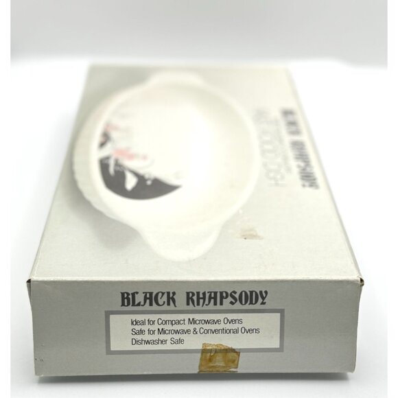Black Rhapsody Microwave Cookware Fast Food Dish - Floral Pattern Oven & Microwa - Picture 8 of 9